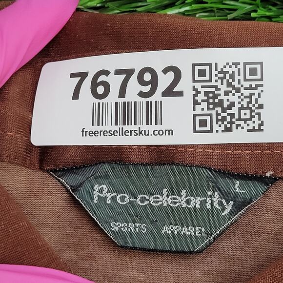 Vintage 80s MOD Polo Shirt Medium 19x28 Brown - Picture 8 of 13